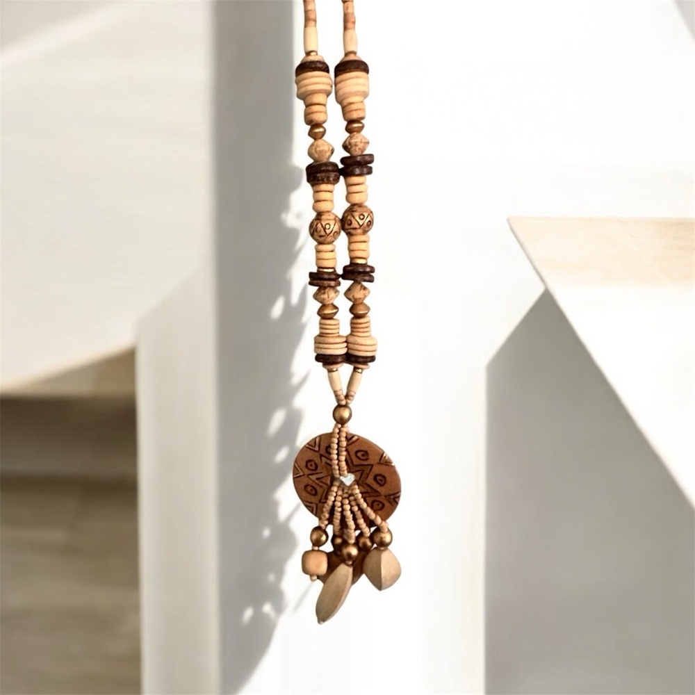 Tribal Earthy Wooden Necklace
